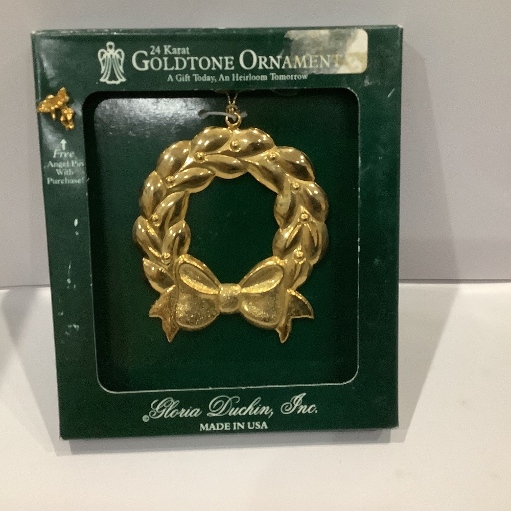 Gloria Duchin Inc, 24 karat Gold tone  Ornament